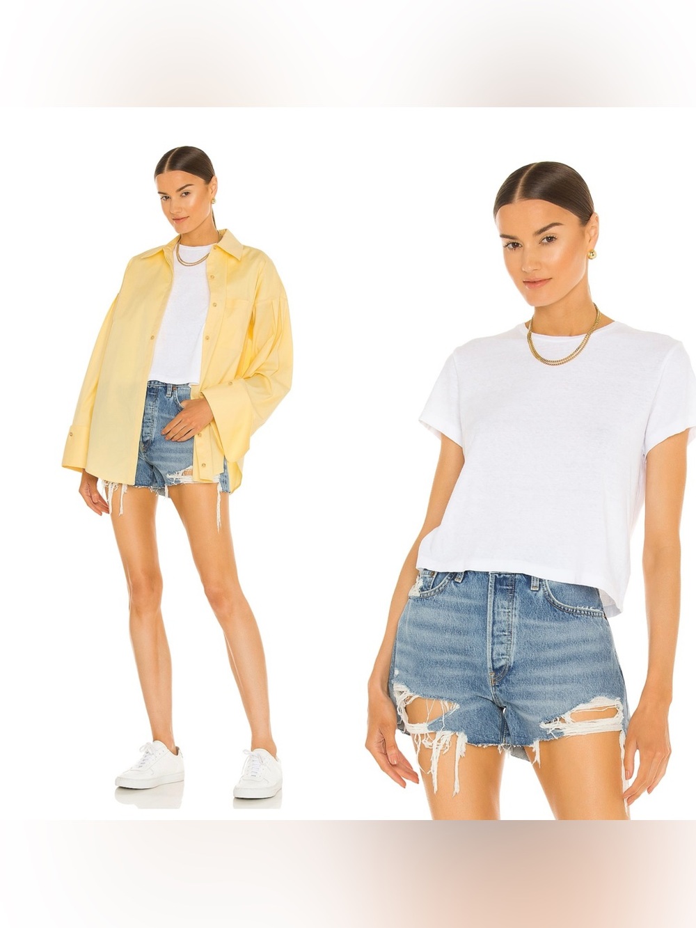 NWT RE/DONE X HANES 1950S BOXY TEE IN OPTIC WHITE